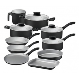 Juego De Utensilios De Cocina Linz Tramontina De Aluminio, 10 Piezas, Color Negro