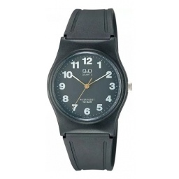 Reloj Analogo Unisex Q&q Pvc Negro Verde Vp34j010y