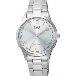 Reloj Q&q Acero Inoxidable Esfera Color Plateado C10a-043py