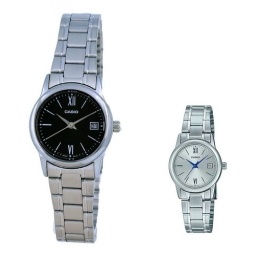 Reloj Pulsera Casio Malla De Acero Inoxidable Ltp V002d Dama