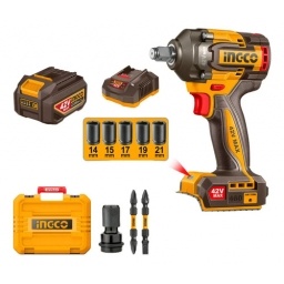 Llave De Impacto Ingco A Bateria 42v 460nm 12 Accesorios