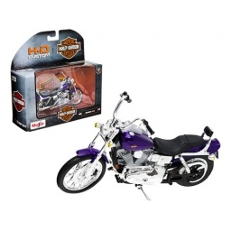 Moto Harley Davidson Maisto 2001 Fxdwg Dyna Azul Serie 32