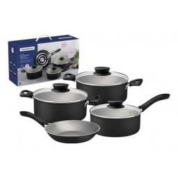 Batera De Cocina 7pz. Linz Negro Tramontina 28299/008 Eh